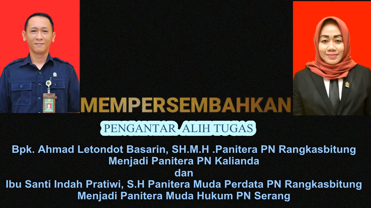 Pengantar Alih Tugas Panitera dan Panitera Muda Perdata