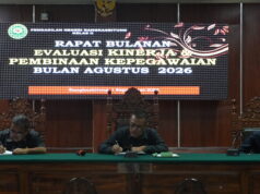 Wakil Ketua PN Rangkasbitung Pimpin Rapat Evaluasi Kinerja dan Pembinaan Kepegawaian Bulan Agustus 2026 Rapat Bulan Agiustus 2026